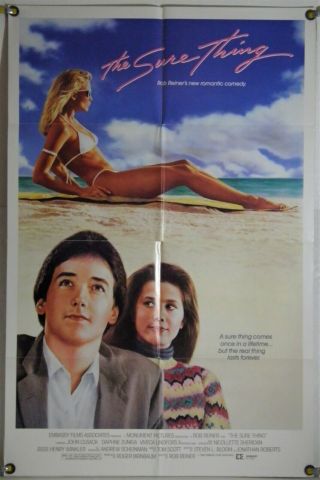 The Sure Thing Ff Orig 1sh Movie Poster John Cusack Daphne Zuniga (1985)