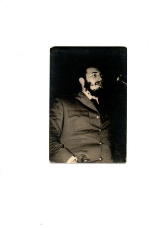Cuban President Fidel Castro Great Speech 1960s Cuba Vtg Orig Naranjo Photo Y20