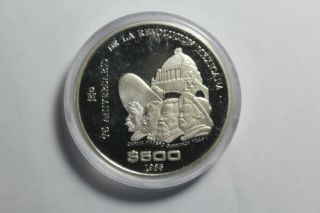 1985 Mo Mexico $500 Pesos 925 Silver Proof 75th Anniversary