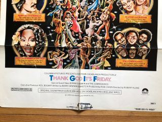 Thank God Its Friday (1978) 1 Sheet Movie Poster 27x41 VTG Disco Donna Summer 3