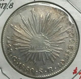1880 Go Sb Mexico 8 Reales - Guanajuato