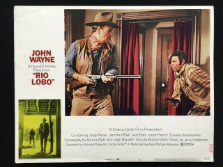 Rio Lobo John Wayne Lobby Card 1971 Howard Hawks Classic Western 1