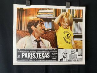 1984 Paris,  Texas Nastassja Kinski Mexican Lobby Card Movie 14 " X11 "
