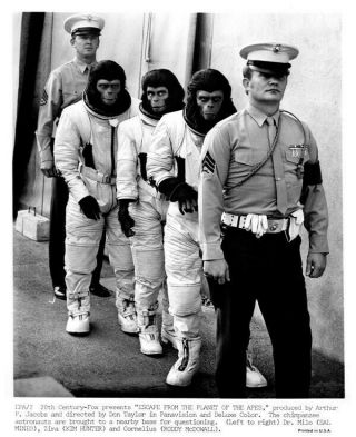 Escape From Planet Of The Apes 8x10 Photo Roddy Mcdowall Space Suits