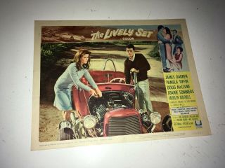 Lively Set Movie Lobby Card Poster 1964 Car Racing Action Hot Rod Autos
