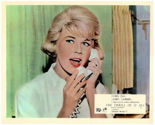 The Thrill Of It All Lobby Card Doris Day Portrait Vintage Telephone