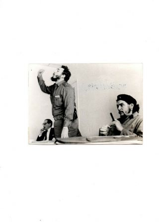 1960s Leaders Fidel Castro Che Guevara Cuban Revolution Vtg Orig Press Photo Y20