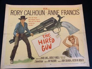 The Hired Gun 22x28 U.  S Half Sheet - Western - Rory Calhoun