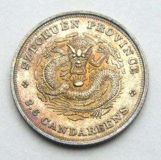 China Empire Szechuen Province 5 Cents 1901 - 1908 Silver Coin