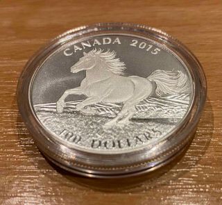 $100 Fine Silver Coin - Canadian Horse (2015)