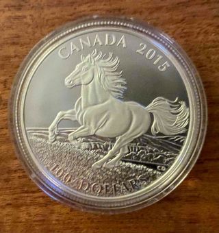 $100 Fine Silver Coin - Canadian Horse (2015) 3