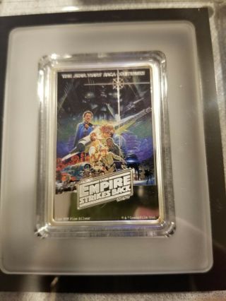2017 The Empire Strikes Back Poster Coin - Star Wars - 1 Oz Fine Silver