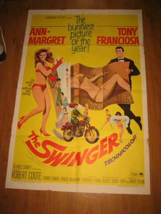 The Swinger,  1sh Movie Poster 1966 Sexy Ann - Margret,  Tony Franciosa