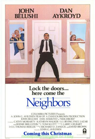 Neighbors Movie Poster Ss 27x41 Rolled Advance Style John Belushi 1981
