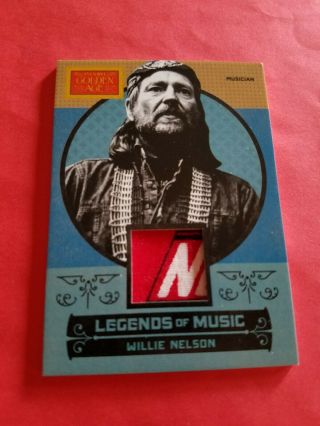 Willie Nelson Country Singer Worn Relic Memorabilia Card 7 Golden Age Music