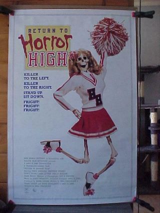 1987 Return To Horror High Video Store Movie Poster 41 X 27 Rolled Wrinkles