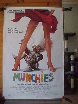 1987 Munchies Video Store Movie Poster 41 X 27 Rolled