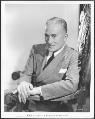 Character Actor John Halliday 1930s Paramount Promo Portrait Photo
