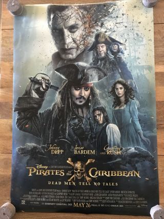 Pirates Of The Caribbean Dead Men Tell No Tales 27x40 Ds Movie Poster
