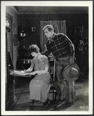 Western Hoot Gibson 1920s Silent Film Promo Photo Laura La Plante