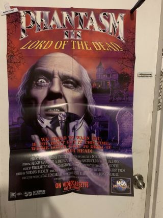 Phantasm 3: Lord Of The Dead Video Poster 27x40 Horror Rare Iii 1993