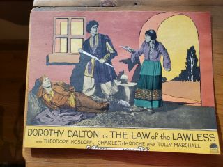 Set Of 3 1923 The Law Of The Lawless Silent Film Lobby Cards D Dalton