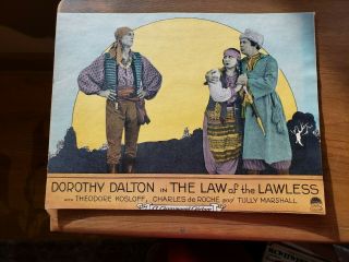 Set of 3 1923 The Law of The Lawless silent film lobby cards D Dalton 3