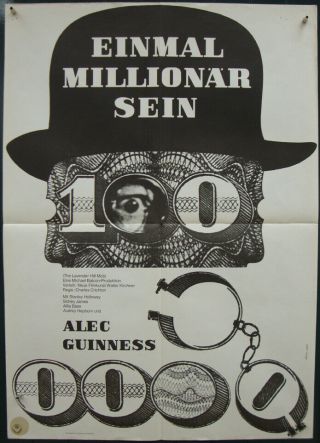 The Lavender Hill Mob - Ch.  Crichton - Alec Guinness - A.  Hepburn - German R60 (24x33 Inch