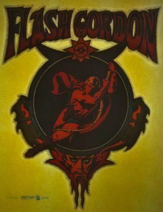 Flash Gordon Scifi Fantasy 80s Vintage Retro Tshirt Print,  Nos