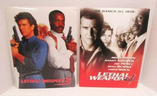 Lethal Weapon 3 & 4 Movie Press Kit Pair Mel Gibson Booklets Photos 1992 1998