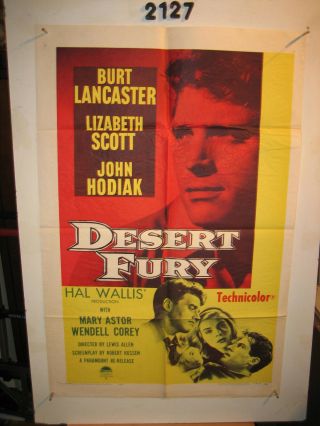 Desert Fury 1sh Movie Poster 