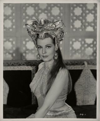 Arlene Dahl In An Exotic Costume Orig 1953 Scene Portrait The Diamond Queen