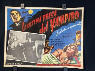 Vnt 1960 Walter Brandi Lyla Rocco The Playgirls And The Vampire Mx Lobby Card