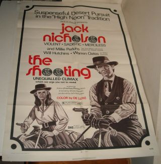 1971 The Shooting 1 Sheet Movie Poster Jack Nicholson Millie Perkins Western