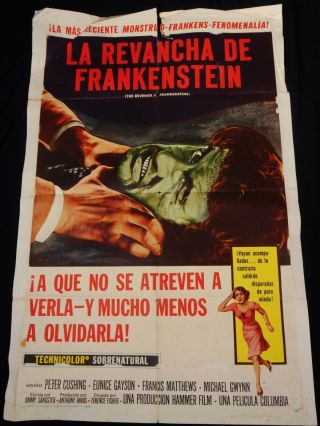The Revenge Of Frankenstein 1958 Peter Cushing 27x41 Classic Hammer Horror