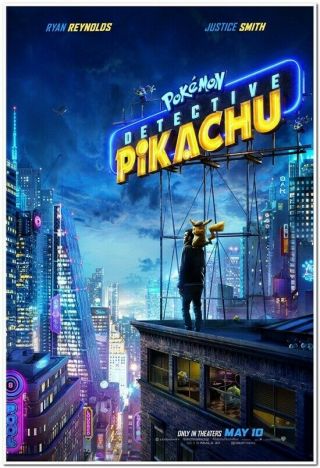 Pokemon: Detective Pikachu - 2019 - Orig 27x40 Movie Poster " B " - Ryan Reynolds
