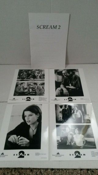 Scream 2 Uk Press Kit.  Photos & Booklet.  Neve Campbell.  Wes Craven.  Ghostface