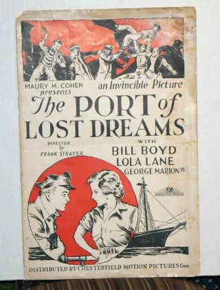 Port Of Lost Dreams 1934,  William Boyd,  Lola Lane,  George F.  Marion