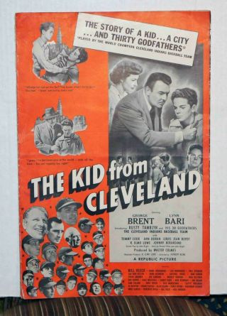 The Kid From Cleveland 1949,  George Brent,  Lynn Bari,  Russ Tamblyn - Baseball