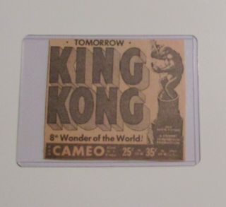 1933 Tomorrow King Kong 4x3.  5 " Movie Print Ad Fn 6.  0 8th Wonder Of The World