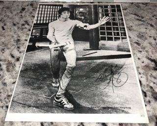 Vintage Bruce Lee Rare Vintage Black White Photo Print 8x10 Autograph 1978 B