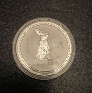 1999 Lunar Year Of The Rabbit Silver 1 Oz Coin