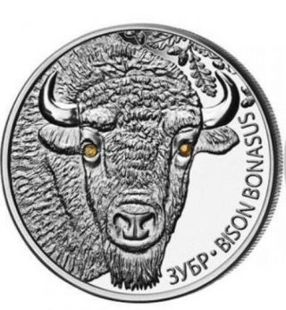 Belarus 2012 20 Roubles Bison 1 Oz Silver Proof