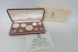 1973 Commonwealth Of The Bahama Islands 9 Coin Proof Set Ps8 Franklin