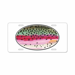 Cafepress Rainbow Trout Fishing License Plate (555028340)