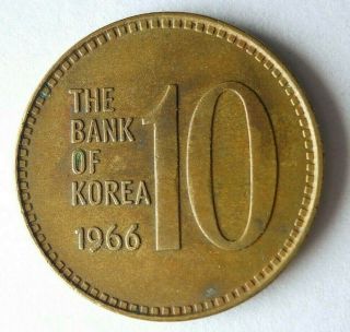 1966 South Korea 10 Won - Key Coin - - Bin 119