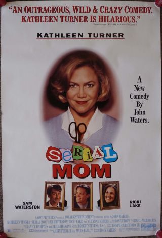 Serial Mom 1994 Theatrical Movie Poster Kathleen Turner,  Ricki Lake