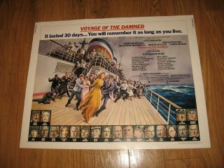 Voyage Of The Damned 1976 1/2 Sheet Movie Poster Half Faye Dunaway
