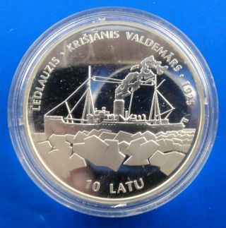Series,  Ships In Silver Coins Latvia 10 Latu 1998 - Proof Unc In A Kapsel