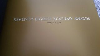 Authentic Academy Awards Program 78th Brokeback Mountain Heath Ledger 2006 OSCAR 2